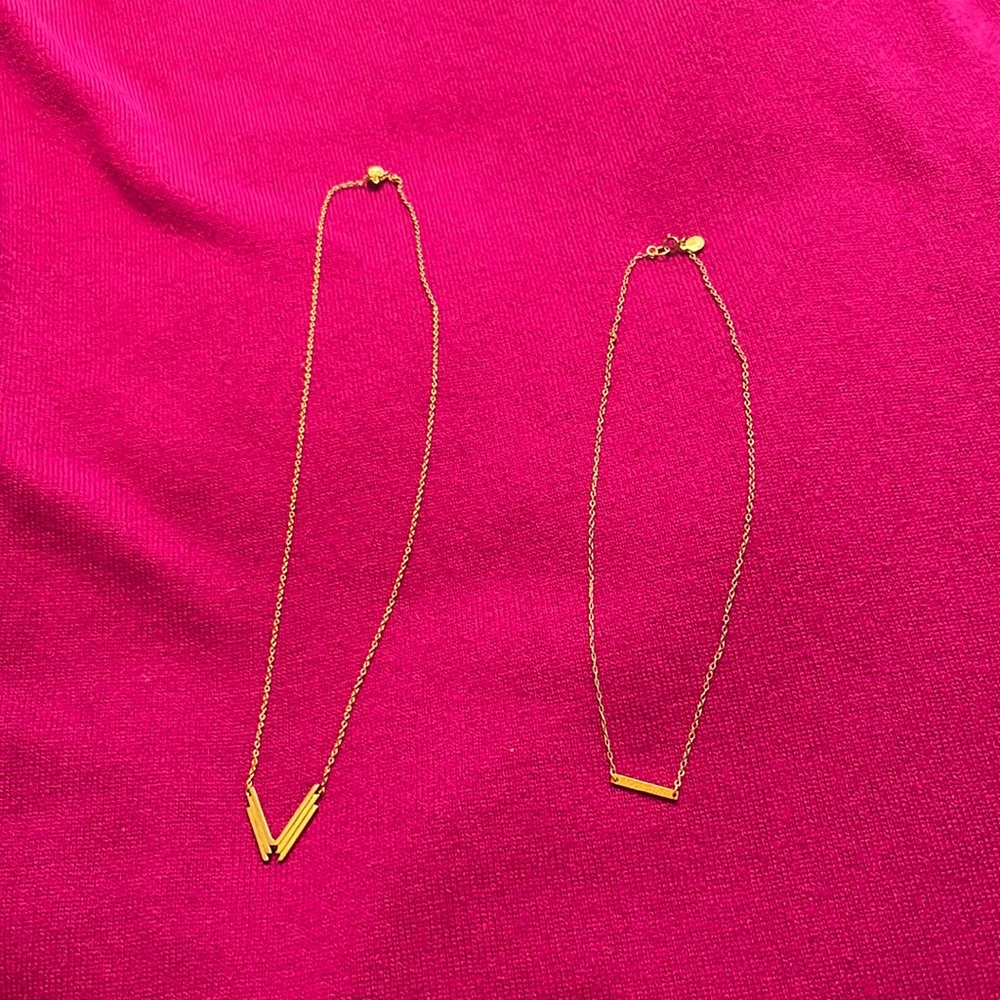 Set of two Gorjana necklaces.